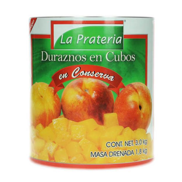 Imagen de Durazno en Cubos Lata 3 Kg. Prateria