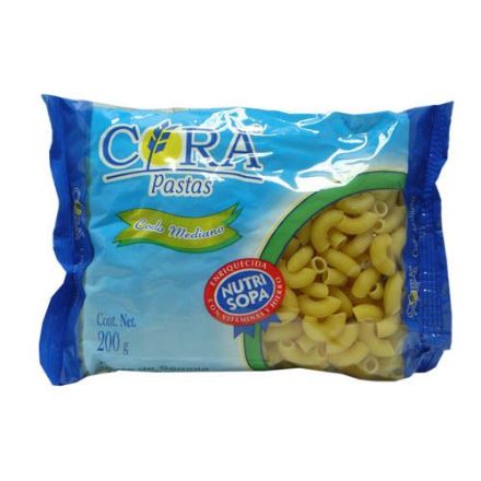 Mostrar detalles de Pasta Codo Mediano 20 de 200 g Perla/ Cora Imagen de Pasta Codo Mediano 20 de 200 g Perla/ Cora