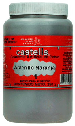 Mostrar detalles de Color amarillo naranja carne pastor Castells Bote de 250 g Imagen de Color amarillo naranja carne pastor Castells Bote de 250 g