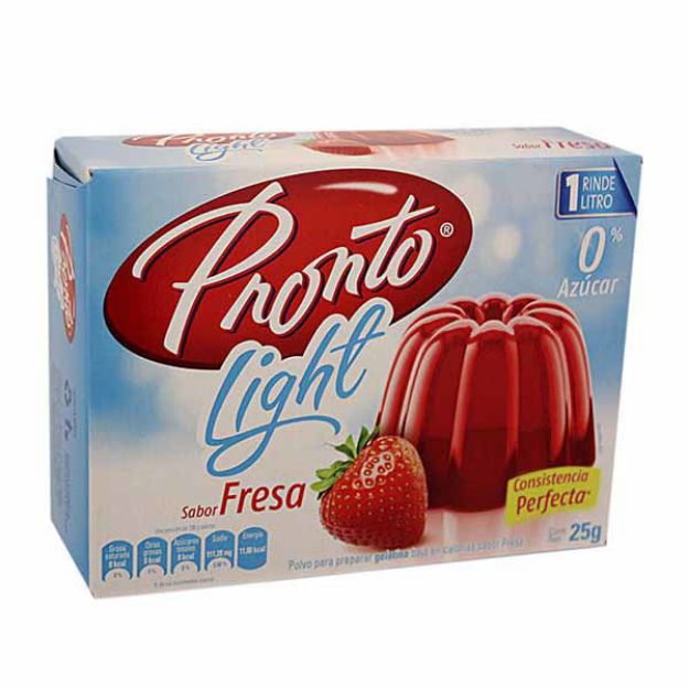 Imagen de Gelatina Fresa LIGHT 24/25 gr. Pronto