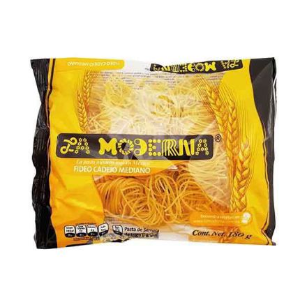 PastaFideoMedianoCadejo180grLaModerna PastaFideoMedianoCadejo180grLaModerna
