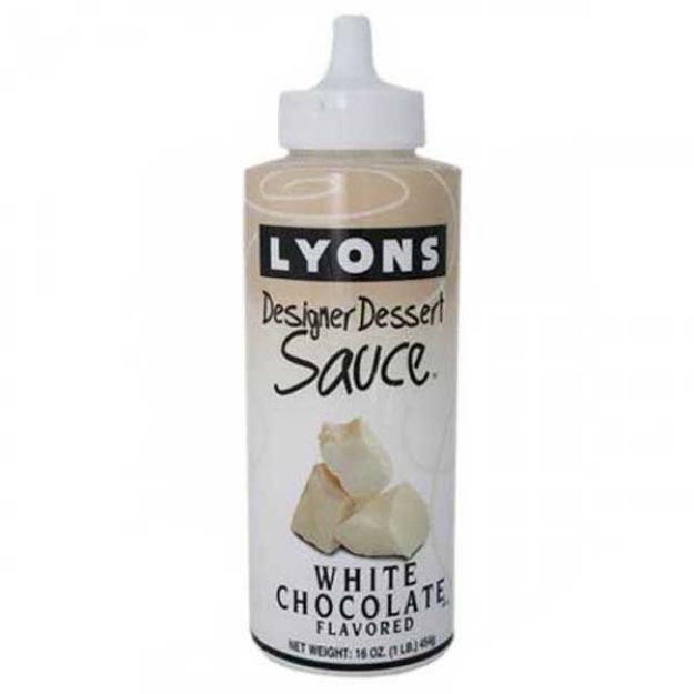 Imagen de Jarabe de Chocolate Blanco (white) 454 Gr. Designer D. Sauce Lyons