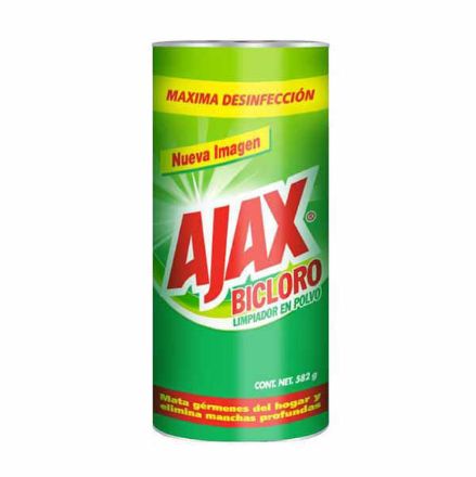 Mostrar detalles de Limpiador Ajax Bicloro en Polvo 582 Gr. Imagen de Limpiador Ajax Bicloro en Polvo 582 Gr.