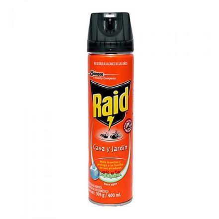 Mostrar detalles de Insecticida Raid Casa y Jardin 400 Ml. (Naranja) Imagen de Insecticida Raid Casa y Jardin 400 Ml. (Naranja)