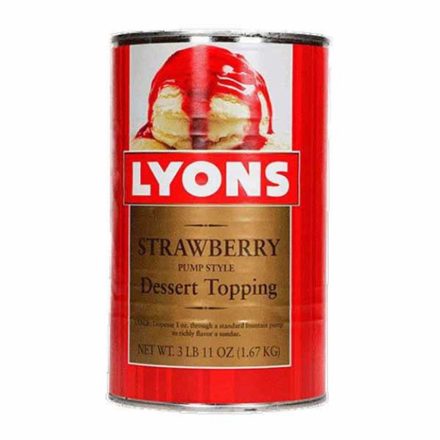 Imagen de Mermelada Fresa StrawBerry SUNDAE lata 1.67 kg. Lyons (topping liquido)