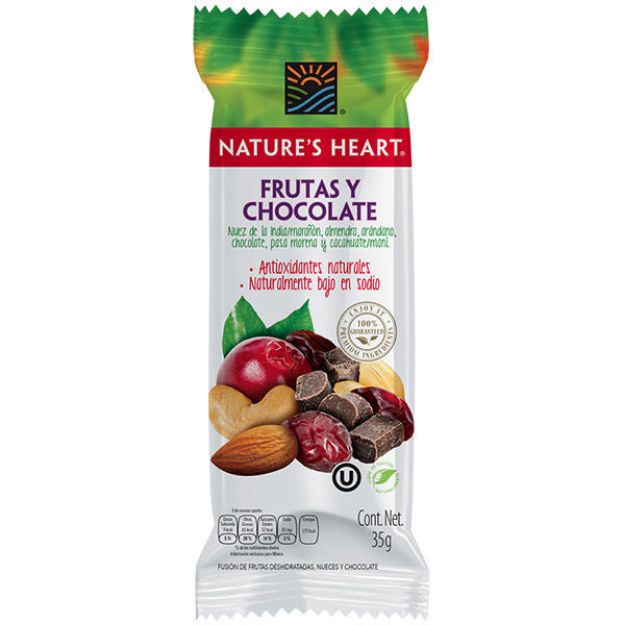 Imagen de Frutas y Chocolate Natures Heart 12/35 g (IEPS INC)