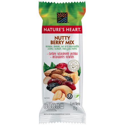 Mostrar detalles de Nutty Berry Mix Natures Heart 2 de 12/35 g (IEPS INC) Imagen de Nutty Berry Mix Natures Heart 2 de 12/35 g (IEPS INC)