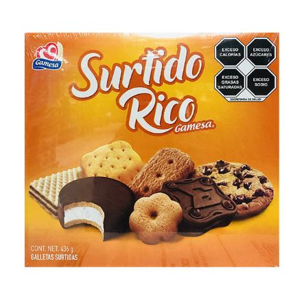 Galletas Surtido Rico Gamesa paquete de 436 Gr Galletas Surtido Rico Gamesa paquete de 436 Gr