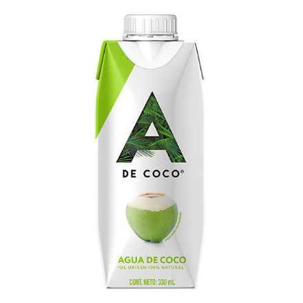Agua de Coco A de Coco 12pz de 330 ml Agua de Coco A de Coco 12pz de 330 ml