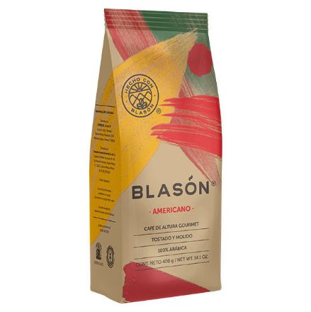 Mostrar detalles de Cafe Molido Americano Blason Gourmet Bolsa de 400 g Imagen de Cafe Molido Americano Blason Gourmet Bolsa de 400 g