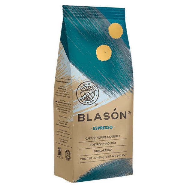 Imagen de Cafe Molido Expresso Blason Bolsa azul de 400 g