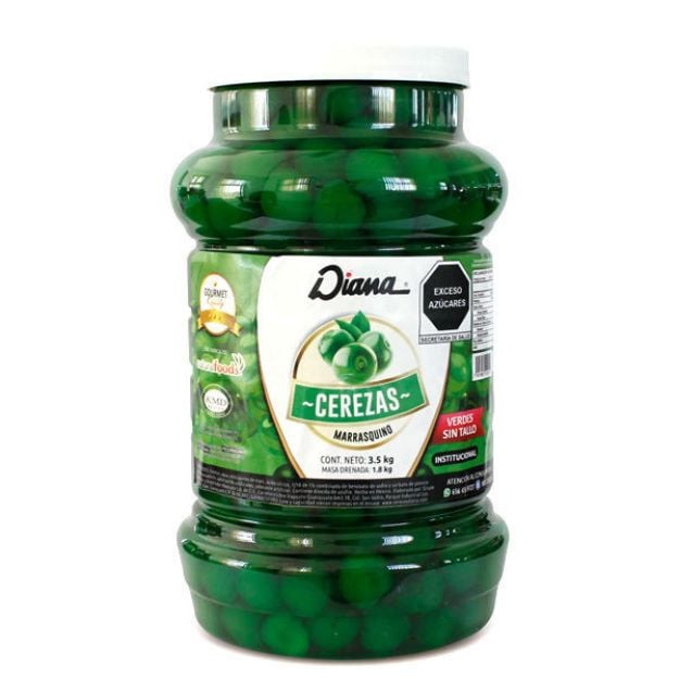 Imagen de Cereza verde sin tallo Diana Galon de 3.4 Kg