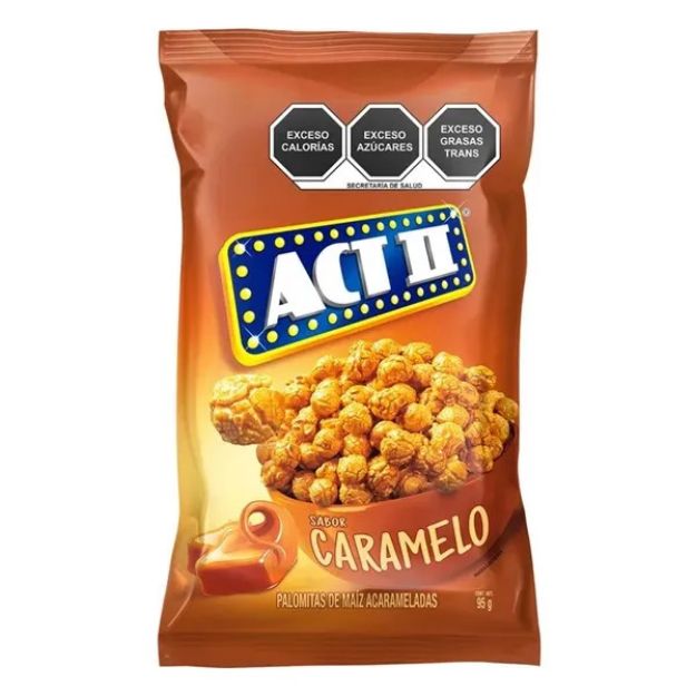 Imagen de Palomitas Sabor Caramelo ACT II  8 Bolsas de 95 g (IEPS INC)