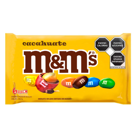 Mostrar detalles de Luneta con cacahuate M&Ms 6 pz/ 37.5g Amarillo (IEPS inc.) Imagen de Luneta con cacahuate M&Ms 6 pz/ 37.5g Amarillo (IEPS inc.)