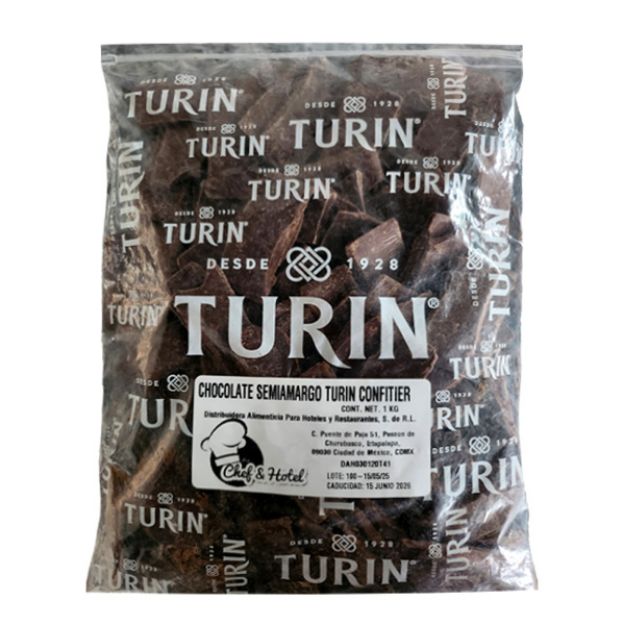 Imagen de Chocolate Semiamargo Turin Confitier Bolsa 1 Kg(IEPS INC.) antes marqueta