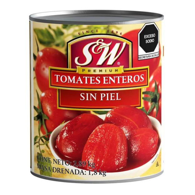 Imagen de Tomate Entero Pelado S&W 2.89 Kg
