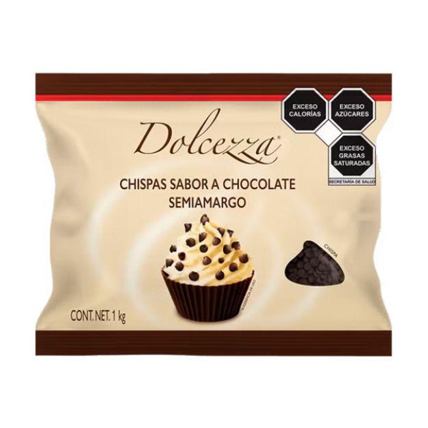 Imagen de Chispas de Chocolate Semiamargo Dolcezza 1 Kg (IEPS Inc)