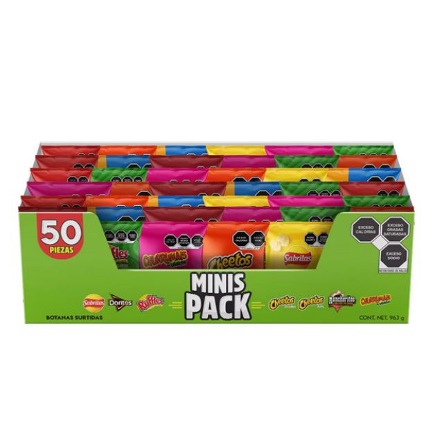 Imagen de Papas Surtidas Minis Sabritas 50pz. (IEPS INC)
