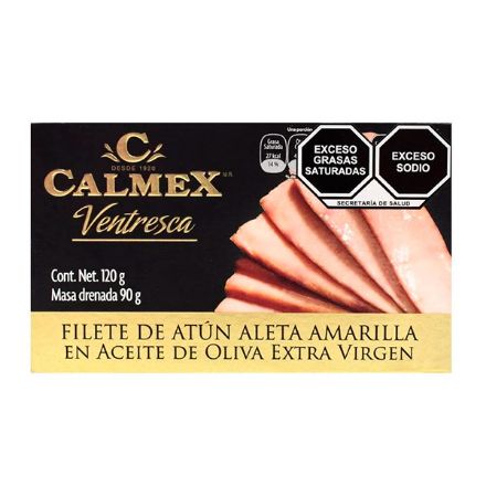 Mostrar detalles de Ventresca de Atun Calmex 120 gr  Imagen de Ventresca de Atun Calmex 120 gr