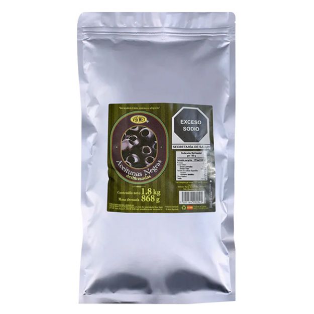 Imagen de Aceituna Negra Deshuesada Vermex 1.8 Kg Bolsa Aluminio