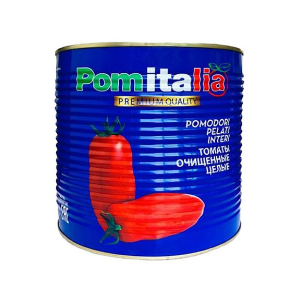 Imagen de Tomate Entero Pelado POMITALIA 2.5 Kg levemente abollado
