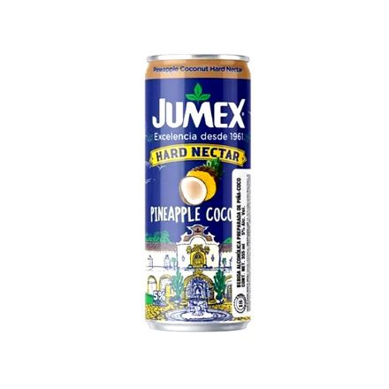 Mostrar detalles de Jumex Hard Nectar Piña-Coco Lata 12/355ml. Bebida Alcoholica (IEPS INC) Imagen de Jumex Hard Nectar Piña-Coco Lata 12/355ml. Bebida Alcoholica (IEPS INC)