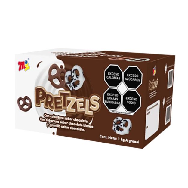 Imagen de Pretzels Mini con Cobertura de Chocolate Blanco MOZ 1kg (ieps inc)