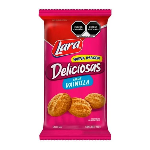 Imagen de Galletas Deliciosas Vainilla Lara 14/230 gr (IEPS INC)
