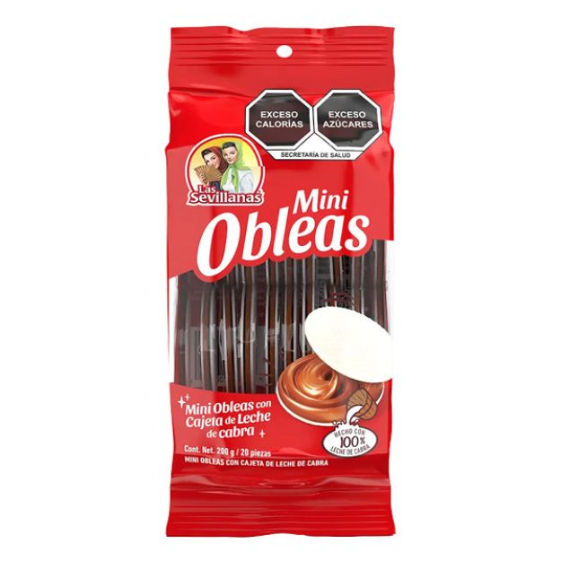 Imagen de Mini Obleas Las Sevillanas 200 gr (10 pz IEPS INC) de leche de Cabra 