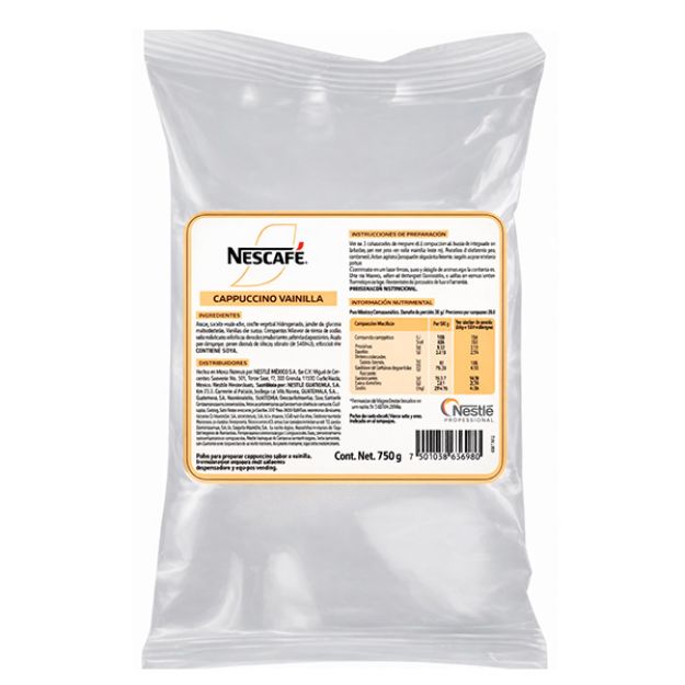 Imagen de Nescafe Capuchino Vainilla 6 Bolsas 750 gr Maquina