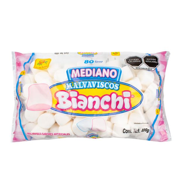 Imagen de De La Rosa Malvavisco Mediano Blanco 400 g (IEPS INC)