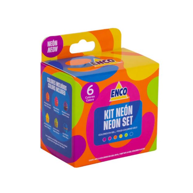 Imagen de Colorante Liquido Neon Enco 6 piezas de 20 gr