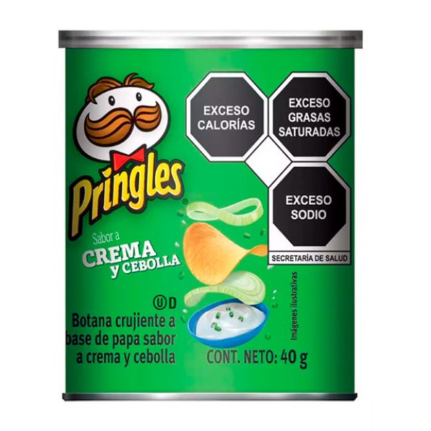 Imagen de Papas Pringles Crema Cebolla 12 de 40 g (IEPS INC)