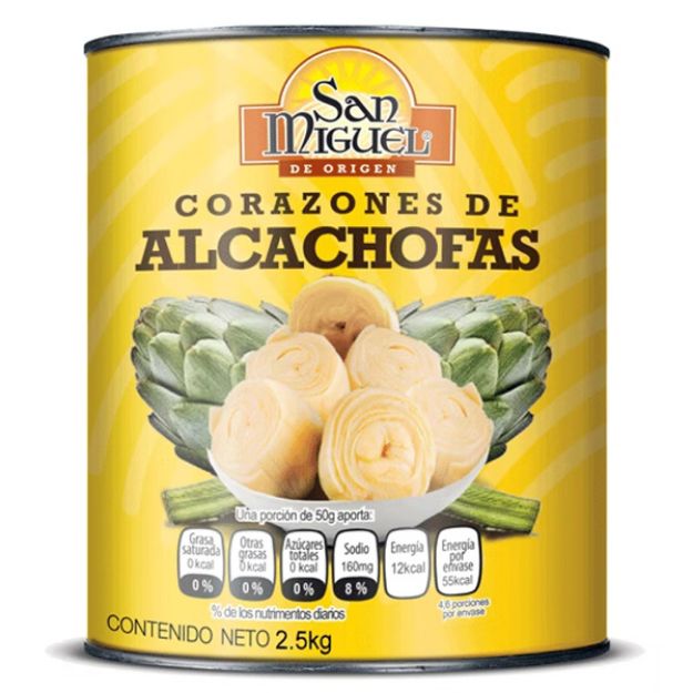Imagen de Corazones de Alcachofa San Miguel 2.5 kg Lata