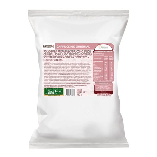 Imagen de Nescafe Capuchino Original 6 Bolsas 750 gr Maquina