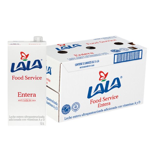 Imagen de Leche Lala Entera 12 de 1 Lt BLANCA Food Service