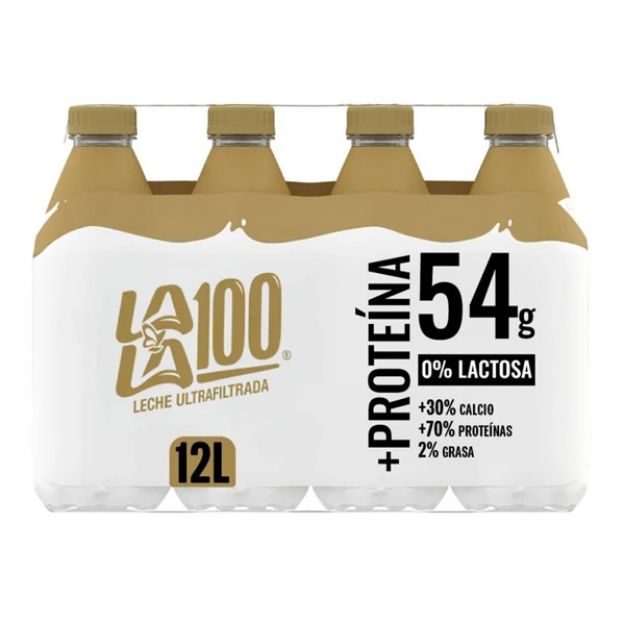 Imagen de Leche Lala 100 + Proteina sin Lactosa 12 de 1 L DORADA