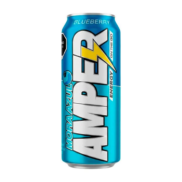 Imagen de Bebida Energetica AMPER sabor Mora Azul 12 de 473 ml