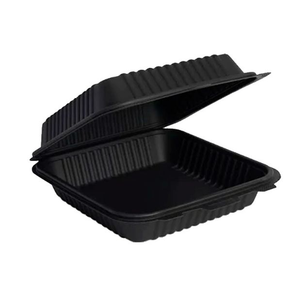 Imagen de Contenedor Negro Compostable 8x8 sin division 200 pz